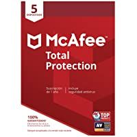 McAfee Total Protection - Antivirus | 5 Dispositivos | Suscripción de 1 año | PC-Mac-Android-Smartphones| Código de…